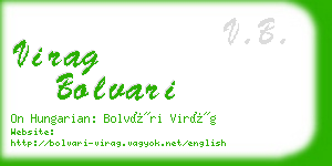 virag bolvari business card